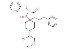 3-benzyl-8-[1-methyl-2-(methylthio)ethyl]-1-(2-phenylethyl)-1,3,8-triazaspiro[4.5]decane-2,4-dione