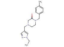 4-[(1-ethyl-1H-pyrazol-4-yl)methyl]-1-(4-methylbenzyl)-2-piperazinone