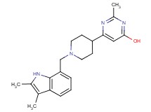 6-{1-[(2,3-dimethyl-1H-indol-7-yl)methyl]-4-piperidinyl}-2-methyl-4-pyrimidinol