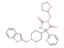 5-[1-(1-benzofuran-2-ylmethyl)-4-piperidinyl]-5-(2-pyridinyl)-3-(tetrahydro-2-furanylmethyl)-2,4-imidazolidinedione