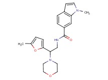 1-methyl-N-[2-(5-methyl-2-furyl)-2-(4-morpholinyl)ethyl]-1H-indole-6-carboxamide