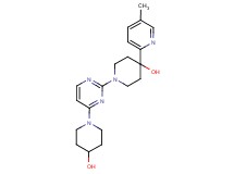 1-[4-(4-hydroxypiperidin-1-yl)pyrimidin-2-yl]-4-(5-methylpyridin-2-yl)piperidin-4-ol