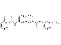 2-chloro-N-{2-[(3-methoxyphenyl)acetyl]-1,2,3,4-tetrahydro-7-isoquinolinyl}benzamide