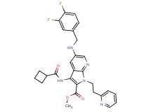 methyl 3-[(cyclobutylcarbonyl)amino]-5-[(3,4-difluorobenzyl)amino]-1-[2-(2-pyridinyl)ethyl]-1H-pyrrolo[2,3-b]pyridine-2-carboxylate