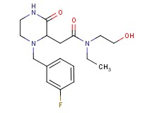 N-ethyl-2-[1-(3-fluorobenzyl)-3-oxo-2-piperazinyl]-N-(2-hydroxyethyl)acetamide