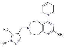 4-(3,6-dihydropyridin-1(2H)-yl)-7-[(1,5-dimethyl-1H-pyrazol-4-yl)methyl]-2-methyl-6,7,8,9-tetrahydro-5H-pyrimido[4,5-d]azepine