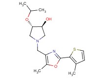 (3S*,4S*)-4-isopropoxy-1-{[5-methyl-2-(3-methyl-2-thienyl)-1,3-oxazol-4-yl]methyl}pyrrolidin-3-ol