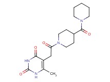 6-methyl-5-{2-oxo-2-[4-(1-piperidinylcarbonyl)-1-piperidinyl]ethyl}-2,4(1H,3H)-pyrimidinedione