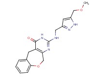 2-({[5-(methoxymethyl)-1H-pyrazol-3-yl]methyl}amino)-5,11-dihydro[1]benzoxepino[3,4-d]pyrimidin-4(3H)-one