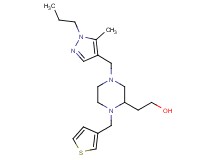 2-[4-[(5-methyl-1-propyl-1H-pyrazol-4-yl)methyl]-1-(3-thienylmethyl)-2-piperazinyl]ethanol