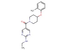 N-ethyl-5-{[4-(2-methylphenoxy)-1-piperidinyl]carbonyl}-2-pyrimidinamine