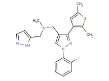 1-[3-(2,5-dimethyl-3-thienyl)-1-(2-fluorophenyl)-1H-pyrazol-4-yl]-N-methyl-N-(1H-pyrazol-5-ylmethyl)methanamine