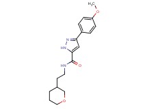 3-(4-methoxyphenyl)-N-[2-(tetrahydro-2H-pyran-3-yl)ethyl]-1H-pyrazole-5-carboxamide