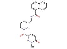 N-({1-[(1-methyl-6-oxo-1,6-dihydro-3-pyridazinyl)carbonyl]-3-piperidinyl}methyl)-1-naphthamide