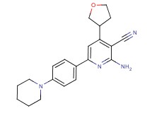 2-amino-6-(4-piperidin-1-ylphenyl)-4-(tetrahydrofuran-3-yl)nicotinonitrile
