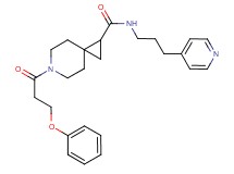 6-(3-phenoxypropanoyl)-N-[3-(4-pyridinyl)propyl]-6-azaspiro[2.5]octane-1-carboxamide