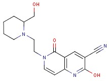 2-hydroxy-6-{2-[2-(hydroxymethyl)-1-piperidinyl]ethyl}-5-oxo-5,6-dihydro-1,6-naphthyridine-3-carbonitrile