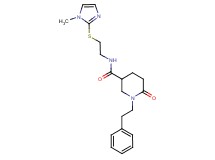 N-{2-[(1-methyl-1H-imidazol-2-yl)thio]ethyl}-6-oxo-1-(2-phenylethyl)-3-piperidinecarboxamide
