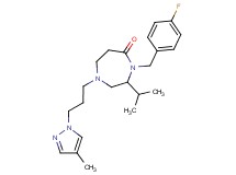 4-(4-fluorobenzyl)-3-isopropyl-1-[3-(4-methyl-1H-pyrazol-1-yl)propyl]-1,4-diazepan-5-one