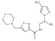 N-[2-(4-methyl-1H-pyrazol-1-yl)propyl]-5-(morpholin-4-ylmethyl)isoxazole-3-carboxamide
