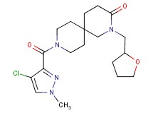 9-[(4-chloro-1-methyl-1H-pyrazol-3-yl)carbonyl]-2-(tetrahydrofuran-2-ylmethyl)-2,9-diazaspiro[5.5]undecan-3-one