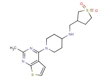 N-[(1,1-dioxidotetrahydro-3-thienyl)methyl]-1-(2-methylthieno[2,3-d]pyrimidin-4-yl)piperidin-4-amine