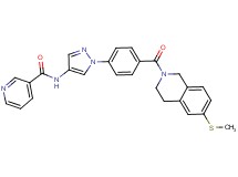 N-[1-(4-{[6-(methylthio)-3,4-dihydro-2(1H)-isoquinolinyl]carbonyl}phenyl)-1H-pyrazol-4-yl]nicotinamide