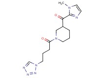(1-methyl-1H-imidazol-2-yl){1-[4-(1H-tetrazol-1-yl)butanoyl]-3-piperidinyl}methanone