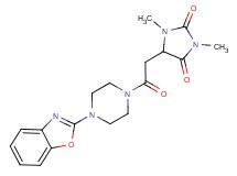 5-{2-[4-(1,3-benzoxazol-2-yl)-1-piperazinyl]-2-oxoethyl}-1,3-dimethyl-2,4-imidazolidinedione
