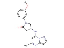 1-(3-methoxyphenyl)-4-[(5-methylpyrazolo[1,5-a]pyrimidin-7-yl)amino]pyrrolidin-2-one
