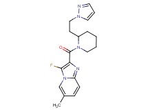 3-fluoro-6-methyl-2-({2-[2-(1H-pyrazol-1-yl)ethyl]-1-piperidinyl}carbonyl)imidazo[1,2-a]pyridine