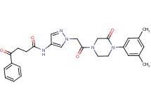 N-(1-{2-[4-(3,5-dimethylphenyl)-3-oxo-1-piperazinyl]-2-oxoethyl}-1H-pyrazol-4-yl)-4-oxo-4-phenylbutanamide