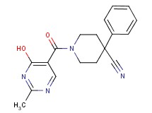 1-[(4-hydroxy-2-methylpyrimidin-5-yl)carbonyl]-4-phenylpiperidine-4-carbonitrile