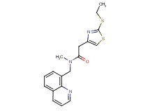 2-[2-(ethylthio)-1,3-thiazol-4-yl]-N-methyl-N-(quinolin-8-ylmethyl)acetamide