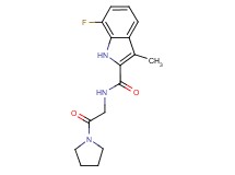 7-fluoro-3-methyl-N-(2-oxo-2-pyrrolidin-1-ylethyl)-1H-indole-2-carboxamide