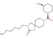 8-{[rel-(1R,3S)-3-aminocyclohexyl]carbonyl}-3-hexyl-1-oxa-3,8-diazaspiro[4.5]decan-2-one hydrochloride