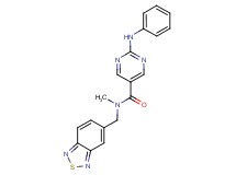 2-anilino-N-(2,1,3-benzothiadiazol-5-ylmethyl)-N-methylpyrimidine-5-carboxamide