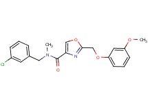N-(3-chlorobenzyl)-2-[(3-methoxyphenoxy)methyl]-N-methyl-1,3-oxazole-4-carboxamide