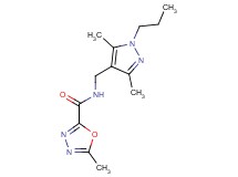 N-[(3,5-dimethyl-1-propyl-1H-pyrazol-4-yl)methyl]-5-methyl-1,3,4-oxadiazole-2-carboxamide