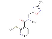 N-methyl-N-[(3-methyl-1,2,4-oxadiazol-5-yl)methyl]-2-(methylthio)nicotinamide