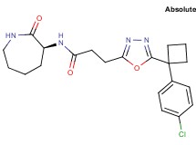 3-{5-[1-(4-chlorophenyl)cyclobutyl]-1,3,4-oxadiazol-2-yl}-N-[(3S)-2-oxo-3-azepanyl]propanamide