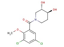 (3S*,4S*)-1-(3,5-dichloro-2-methoxybenzoyl)piperidine-3,4-diol