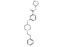 3-{[1-(2-phenylethyl)piperidin-4-yl]oxy}-N-(tetrahydrofuran-3-yl)benzamide