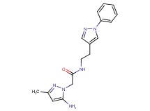 2-(5-amino-3-methyl-1H-pyrazol-1-yl)-N-[2-(1-phenyl-1H-pyrazol-4-yl)ethyl]acetamide