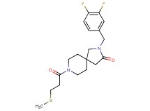 2-(3,4-difluorobenzyl)-8-[3-(methylthio)propanoyl]-2,8-diazaspiro[4.5]decan-3-one