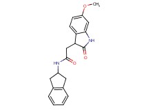 N-(2,3-dihydro-1H-inden-2-yl)-2-(6-methoxy-2-oxo-2,3-dihydro-1H-indol-3-yl)acetamide