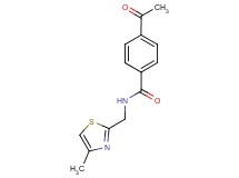 4-acetyl-N-[(4-methyl-1,3-thiazol-2-yl)methyl]benzamide