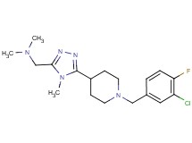 ({5-[1-(3-chloro-4-fluorobenzyl)piperidin-4-yl]-4-methyl-4H-1,2,4-triazol-3-yl}methyl)dimethylamine