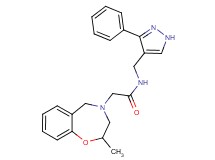 2-(2-methyl-2,3-dihydro-1,4-benzoxazepin-4(5H)-yl)-N-[(3-phenyl-1H-pyrazol-4-yl)methyl]acetamide