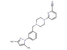 6-{4-[3-(3,5-dimethyl-1H-pyrazol-1-yl)benzyl]piperazin-1-yl}pyridine-2-carbonitrile